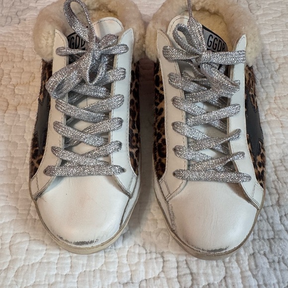 GGDB/SSTAR Shoes - GGDB/SSTAR White and Leopard Print Shoes